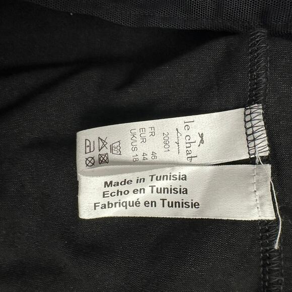 Le Chat Lingerie Womens Slip Dress Size 18 Black Festival Fairy Grunge Lace - Picture 5 of 9